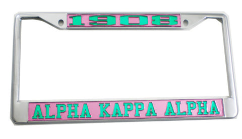 1908-ALPHA KAPPA ALPHA -(PINK) License Plate Frame