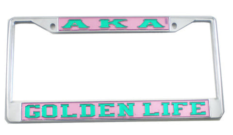 AKA-GOLDEN LIFE SOROR License Plate Frame