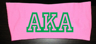 AKA Greek Letter Headband - Pink