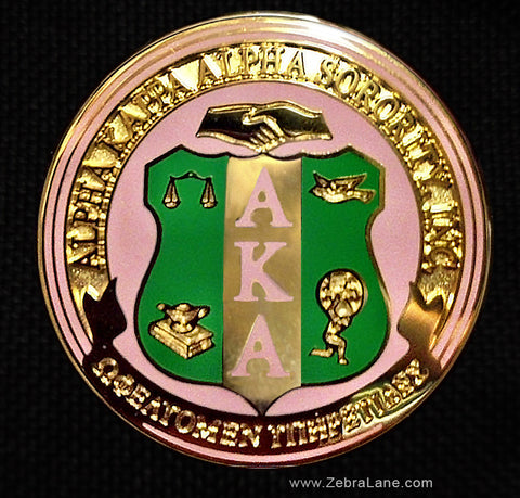 AKA Shield Round Lapel Pin