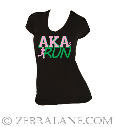 AKAs Run Fitted T-Shirt - Size LARGE