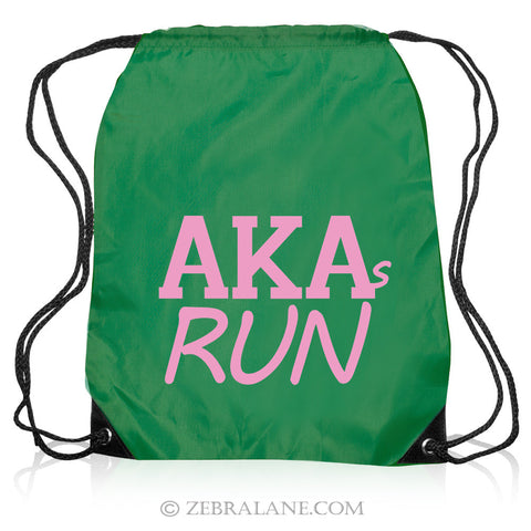 AKAs Run Lightweight Drawstring Backpack