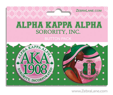 Alpha Kappa Alpha Button Pack of 2