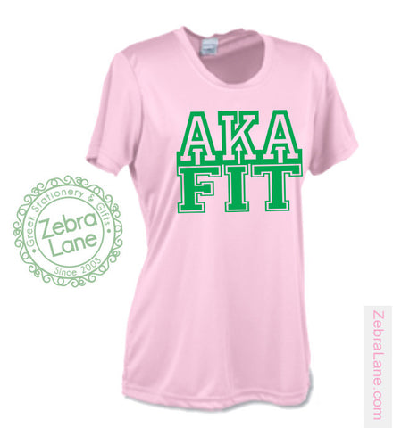 Alpha Kappa Alpha Fit Pink T-shirt - Moisture Wicking - XL