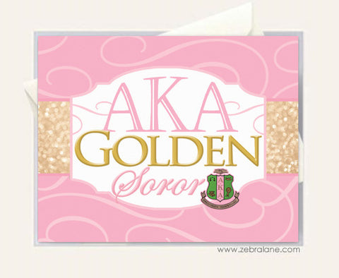 Alpha Kappa Alpha Golden Soror Cards