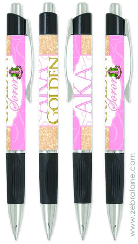 Alpha Kappa Alpha Golden Soror Ink Pens - Set of 4