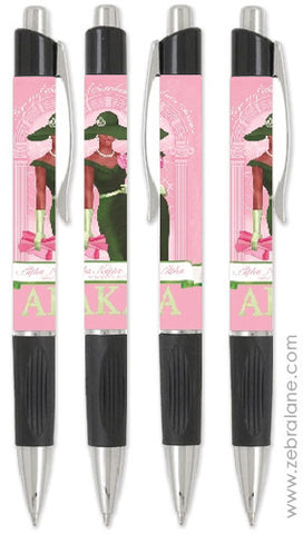 Alpha Kappa Alpha Green Dress Soror Ink Pens - Set of 4