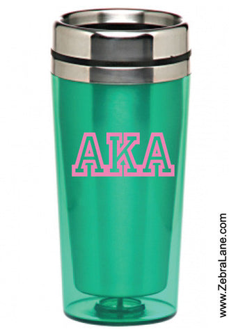 Alpha Kappa Alpha Green Travel Mug