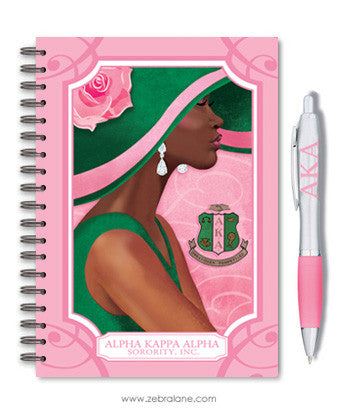 Alpha Kappa Alpha Hat Profile Journal and Pen Gift Set