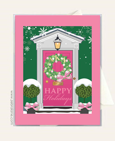 Alpha Kappa Alpha Holiday Door Christmas Cards