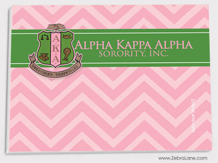 Alpha Kappa Alpha Pink Chevron Sticky Notes - Set of 5