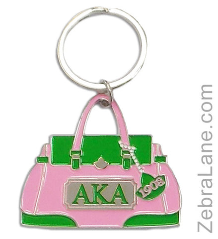 Alpha Kappa Alpha Purse Shaped Keychain