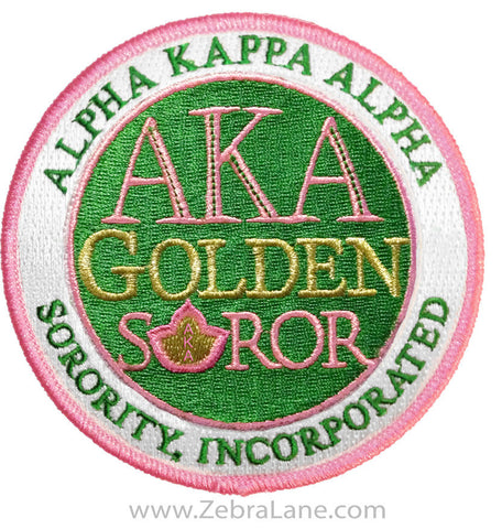 Alpha Kappa Alpha Round Golden Soror Patch