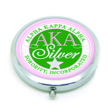 Alpha Kappa Alpha Silver Star Cosmetic Mirror - Steel