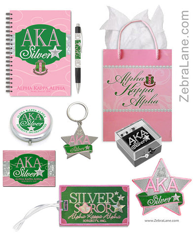 Alpha Kappa Alpha Silver Star Gift Set Deluxe