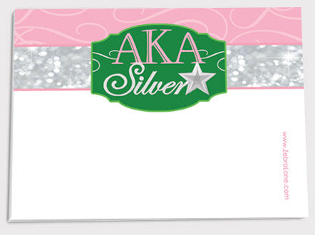 Alpha Kappa Alpha Silver Star Sticky Notes (5 pack)