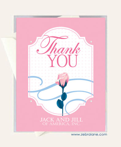 Jack and Jill Rose Thank You Cards