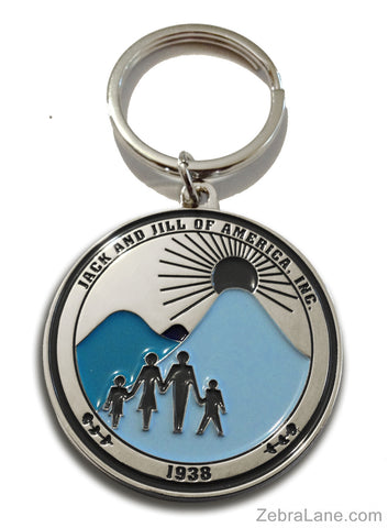 Jack and Jill Round Logo Keychain